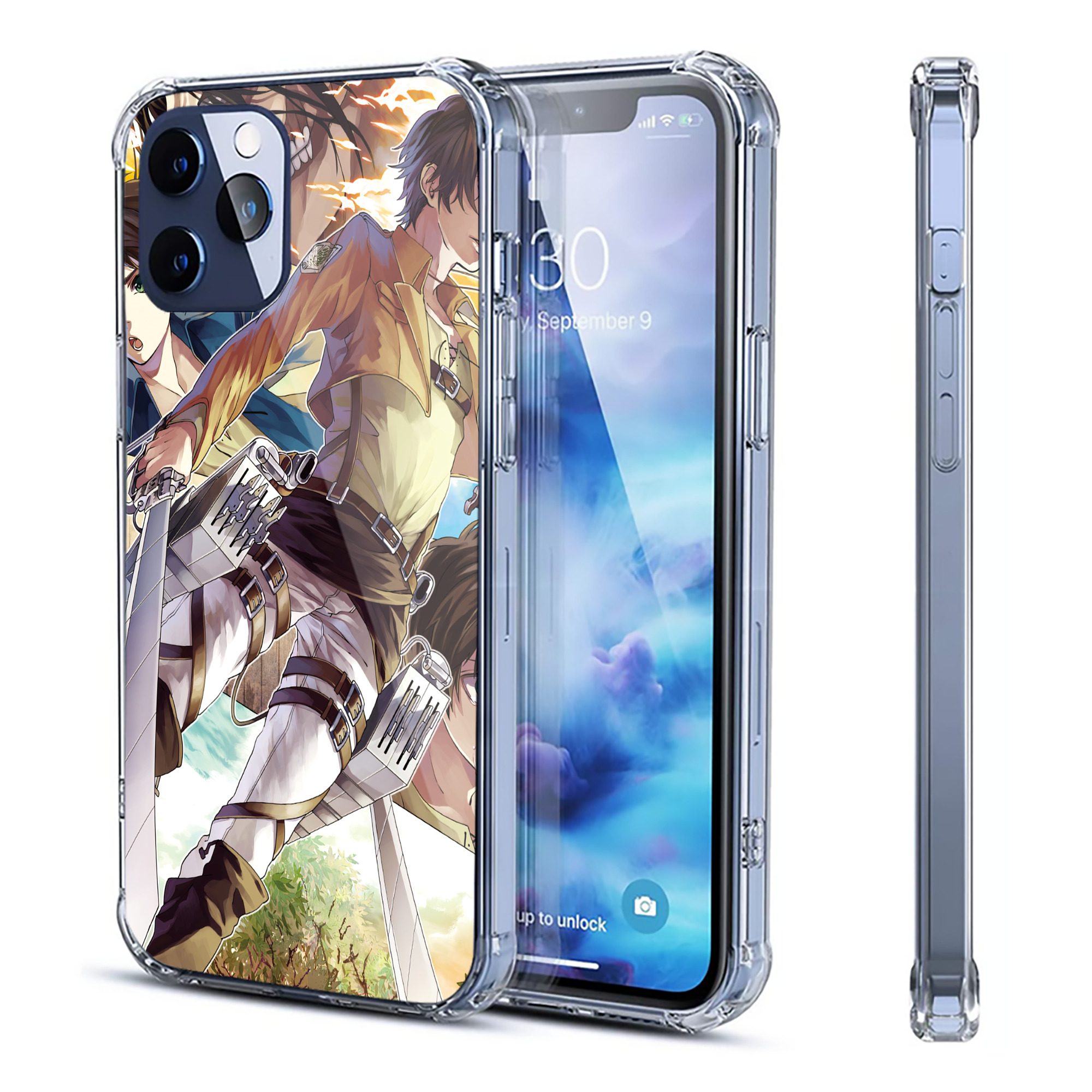（画像用） 進撃の巨人 Attack on Titan 【iPhone 12シリーズ対応】透明スマホケース（クリアソフトケース）